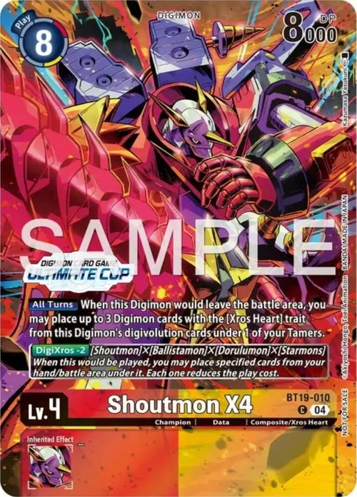 Shoutmon X4 (Ultimate Cup 25-26 Season 1) card art