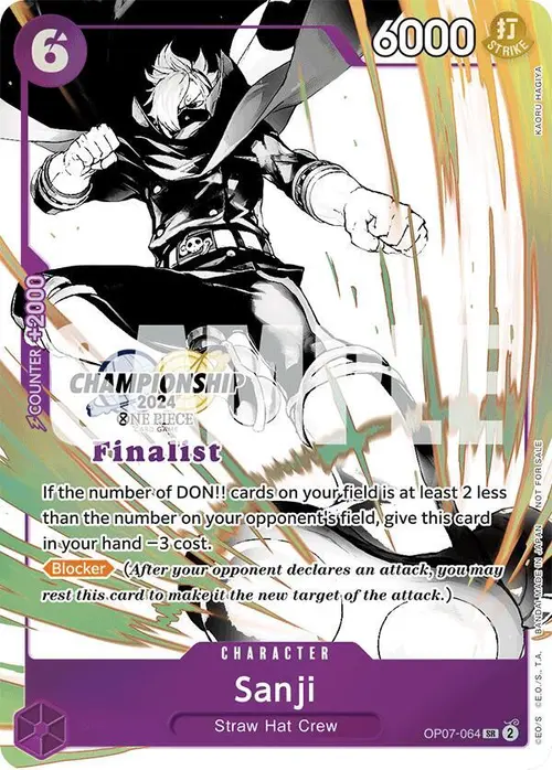 Sanji (Championship 2024 Finalist Card Set Vol. 2) card art