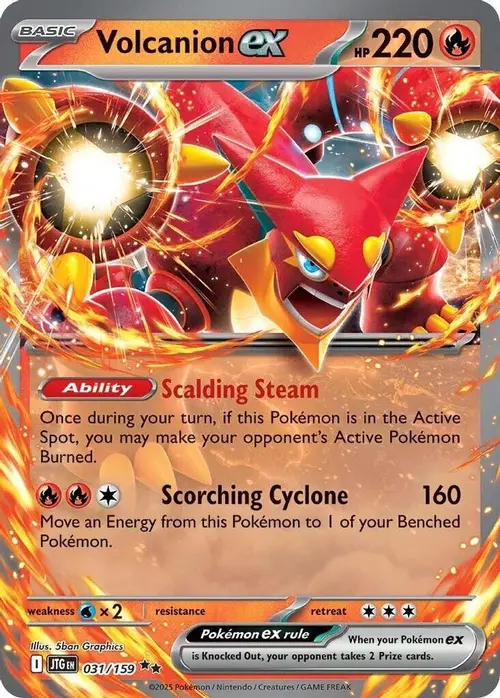 Volcanion ex - 031/159 card art