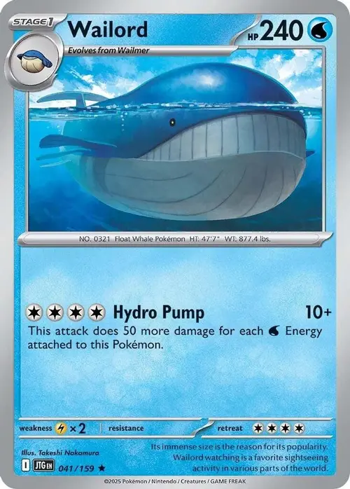 Wailord - 041/159 card art