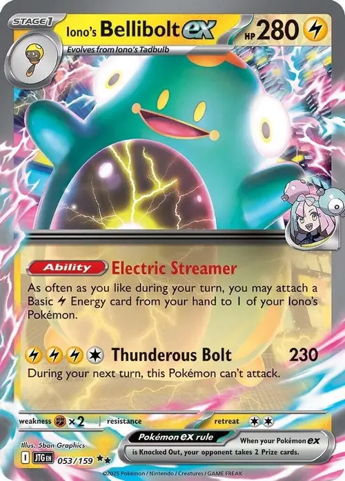 Iono's Bellibolt ex - 053/159 card art