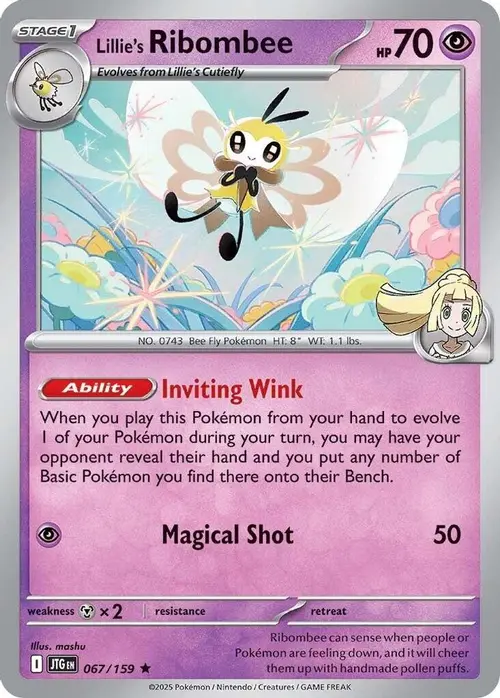 Lillie's Ribombee - 067/159 card art