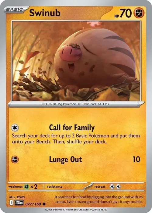 Swinub - 077/159 card art