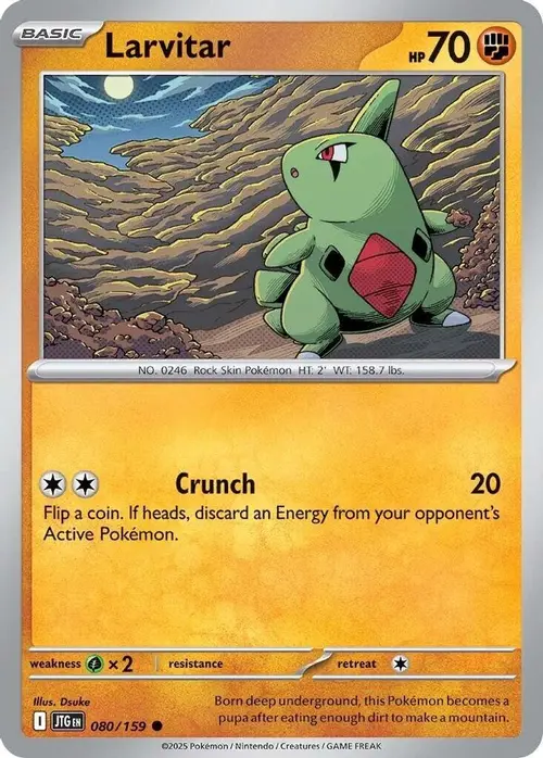 Larvitar card art