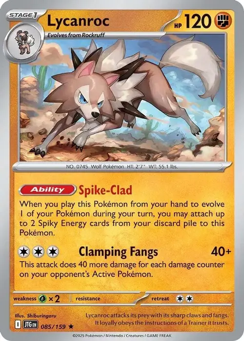 Lycanroc - 085/159 card art