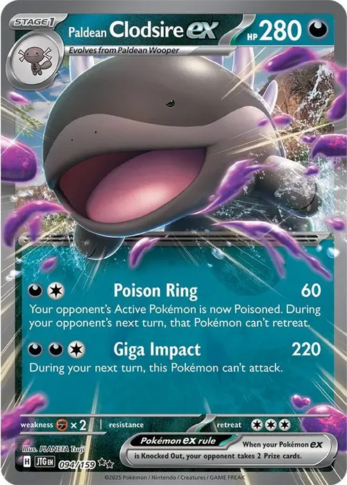 Paldean Clodsire ex card art