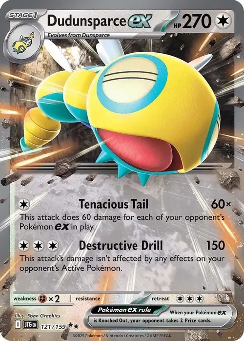 Dudunsparce ex - 121/159 card art