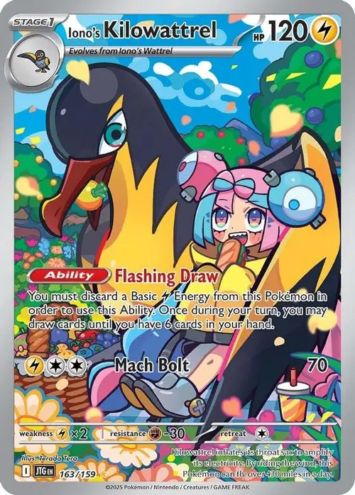 Iono's Kilowattrel - 163/159 card art