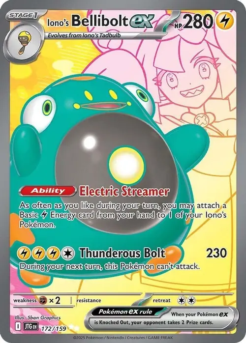 Iono's Bellibolt ex - 172/159 card art