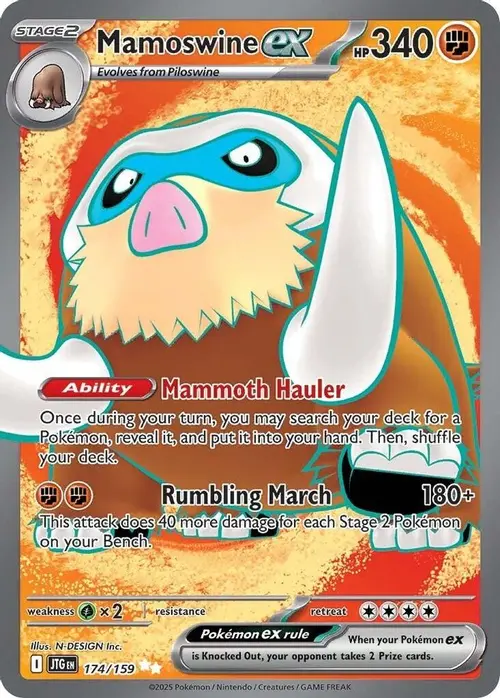 Mamoswine ex - 174/159 card art