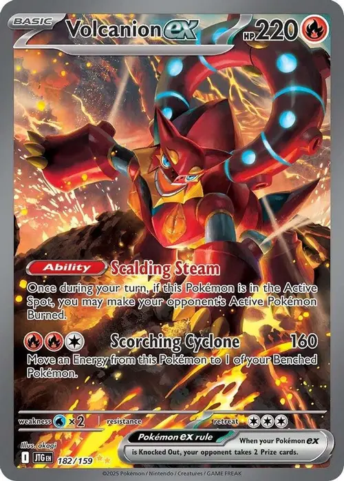 Volcanion ex - 182/159 card art