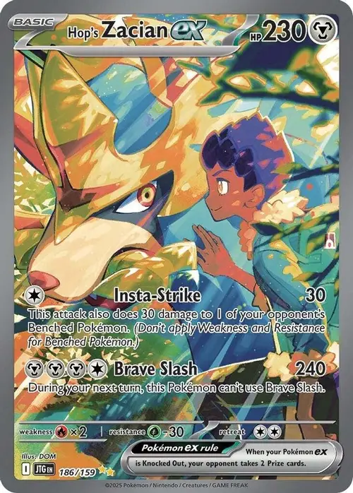 Hop's Zacian ex - 186/159 card art