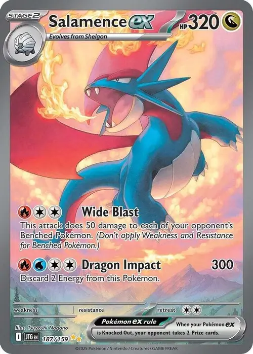 Salamence ex - 187/159 card art