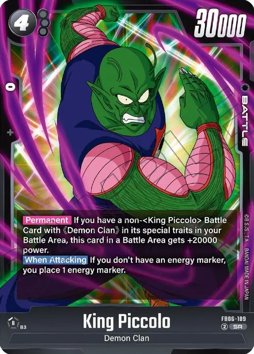 King Piccolo card art