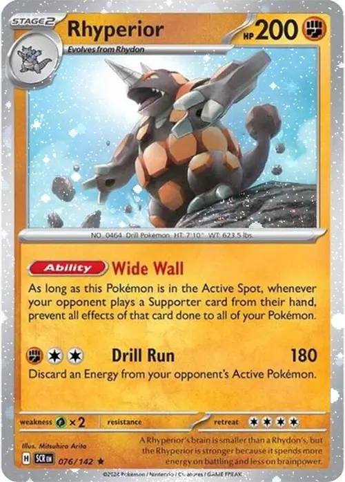 Rhyperior - 76/142 (Cosmos Holo) card art