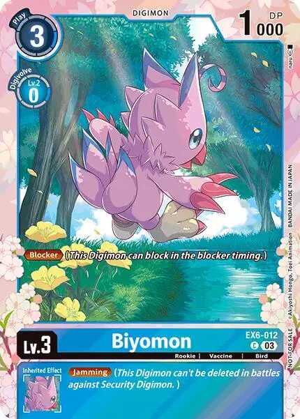 Biyomon (Regulation Battle Vol. 1) card art