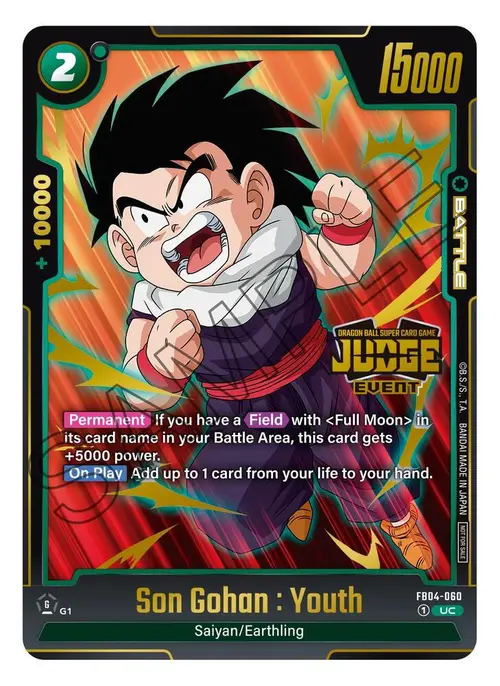 Son Gohan : Youth (Judge Pack (Event Judge) 03) card art