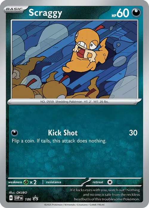 Scraggy - 186 card art