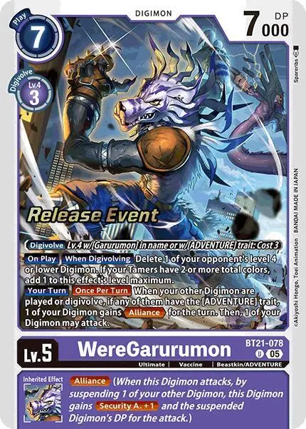 WereGarurumon card art