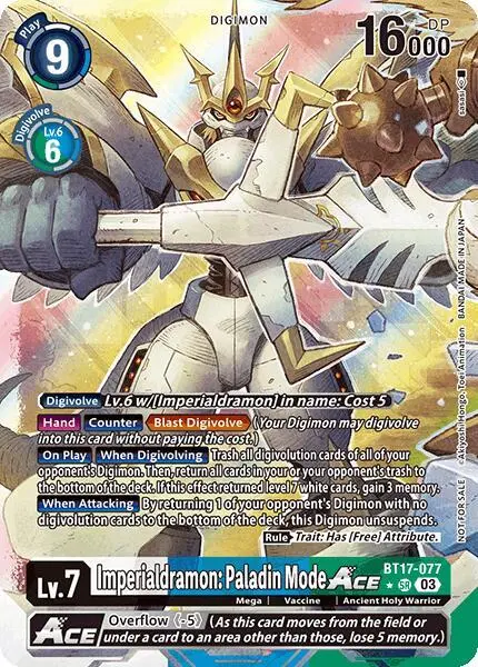 Imperialdramon: Paladin Mode ACE (World Convergence Release Event Winner) card art