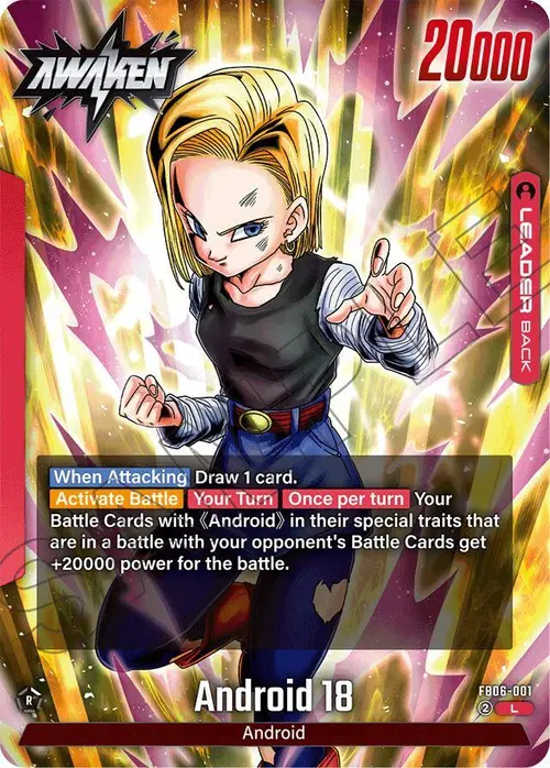 Android 18 card art