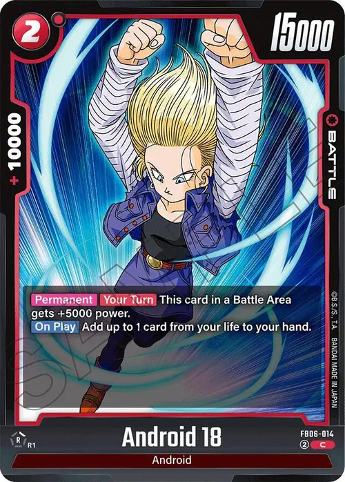 Android 18 card art