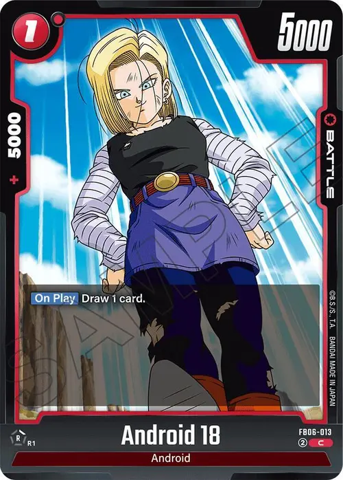 Android 18 card art