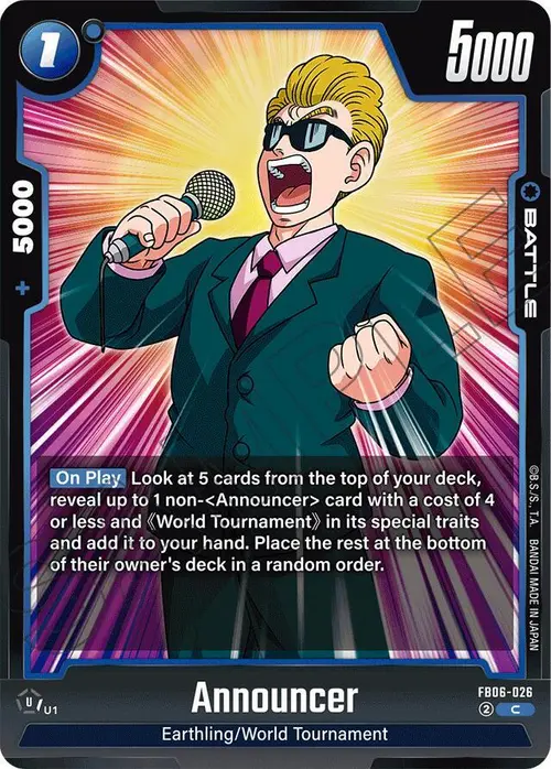 Announcer card art