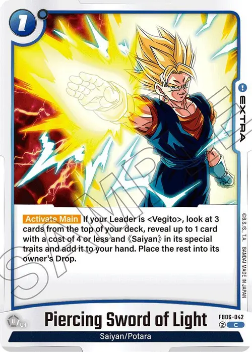 Piercing Sword of Light card art
