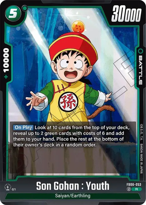 Son Gohan : Youth card art