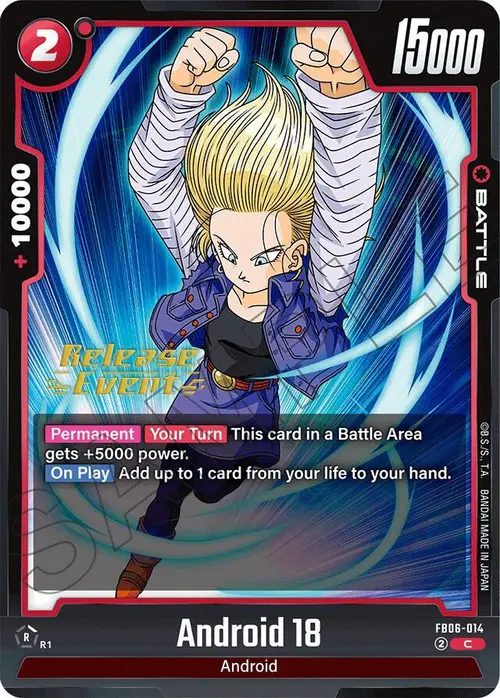 Android 18 card art
