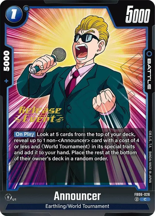Announcer card art