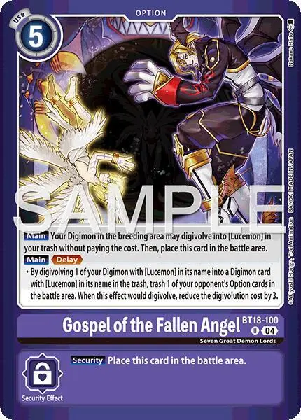 Gospel of the Fallen Angel card art