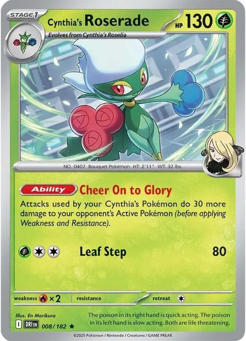 Cynthia's Roserade card art