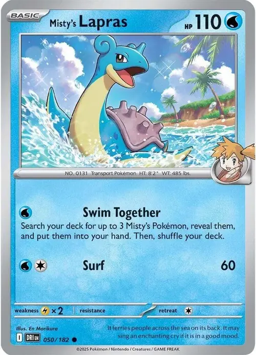 Misty's Lapras card art