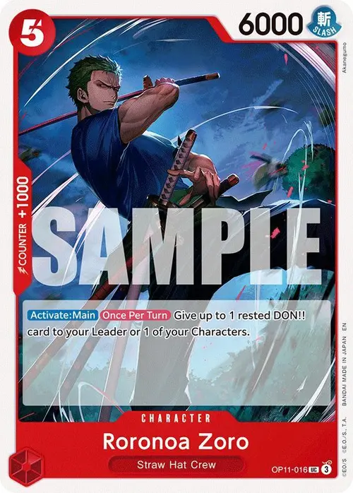 Roronoa Zoro card art