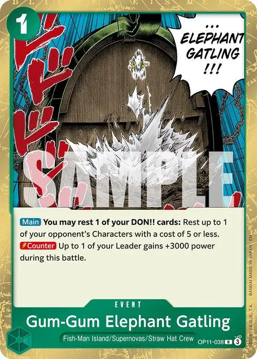 Gum-Gum Elephant Gatling card art