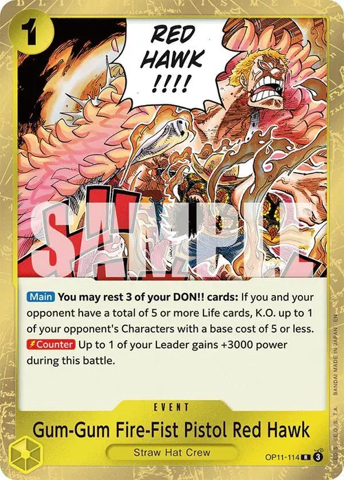 Gum-Gum Fire-Fist Pistol Red Hawk card art