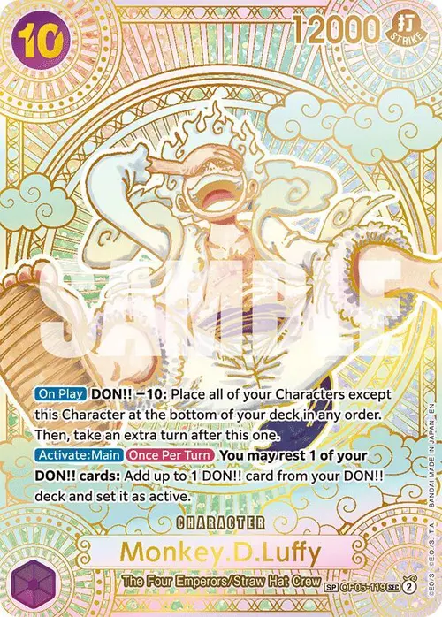 Monkey.D.Luffy (119) (SP) (Gold) card art