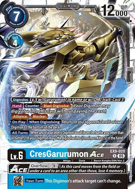 CresGarurumon ACE card art