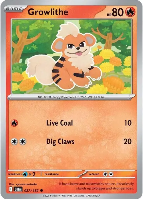 Growlithe card art