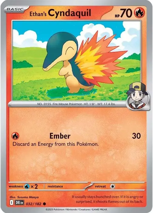 Ethan's Cyndaquil card art