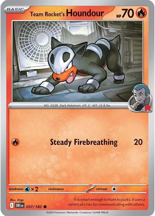 Team Rocket's Houndour card art