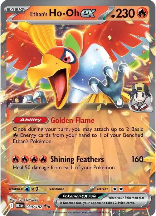 Ethan's Ho-Oh ex card art