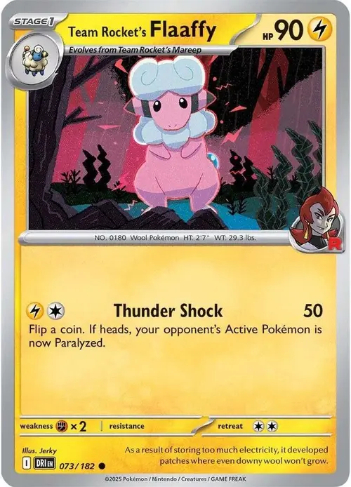 Team Rocket's Flaaffy card art