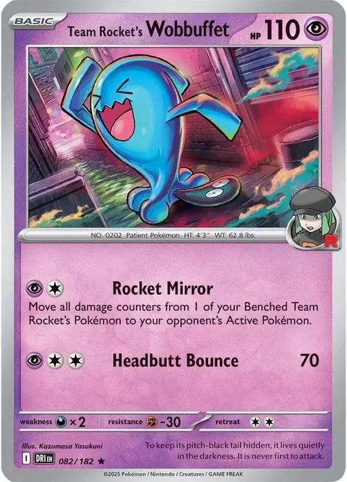 Team Rocket's Wobbuffet card art