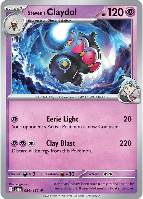 Steven's Claydol card art
