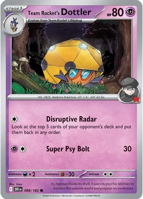 Team Rocket's Dottler card art