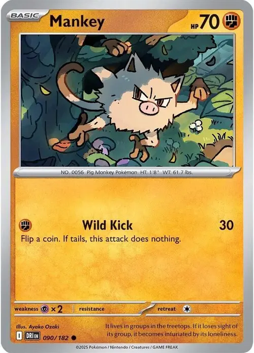 Mankey card art