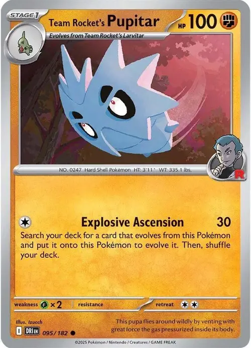 Team Rocket's Pupitar card art